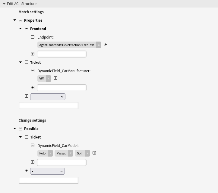 Restrict one dynamic field based on another dynamic field in an action