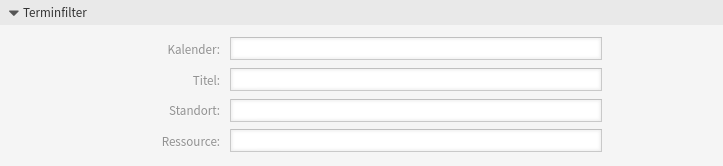 Terminbenachrichtung-Einstellungen - Terminfilter