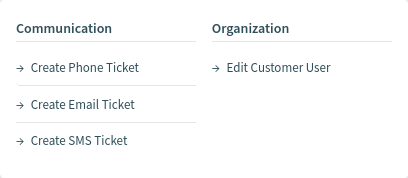 Customer User Detail View Actions