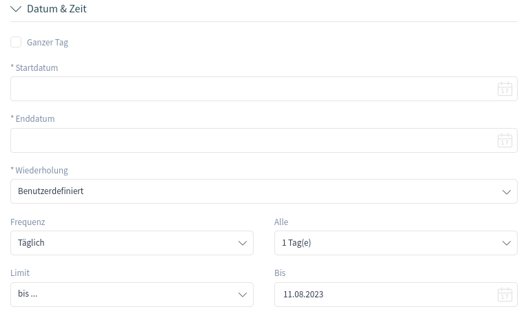 Wiederkehrende Termine