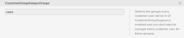 ``CustomerGroupAlwaysGroups`` System Configuration Screen