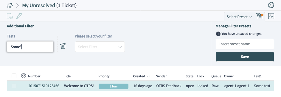 Use Dynamic Field as Filter in Ticket List