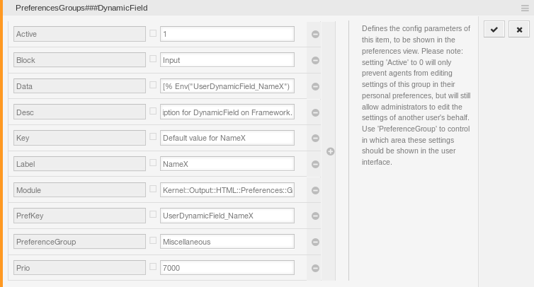 Activate Dynamic Field in Personal Preferences