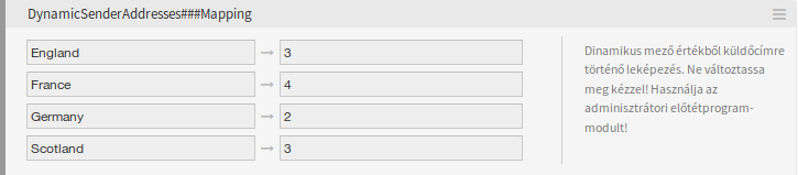 A ``DynamicSenderAddresses###Mapping`` beállítás