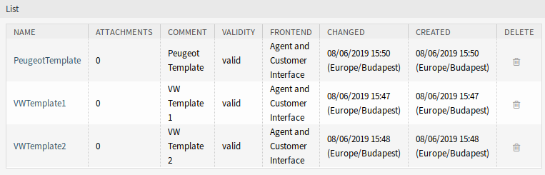 Delete Dynamic Ticket Template Screen