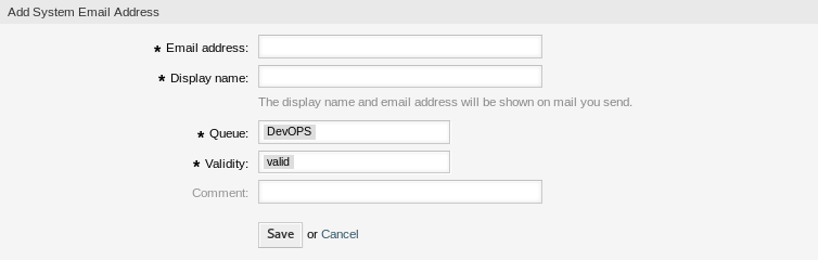 Email Address Add Screen