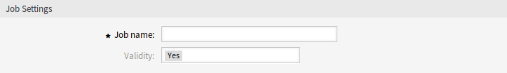 Job Settings - General
