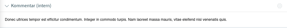 Widget “Kommentar”
