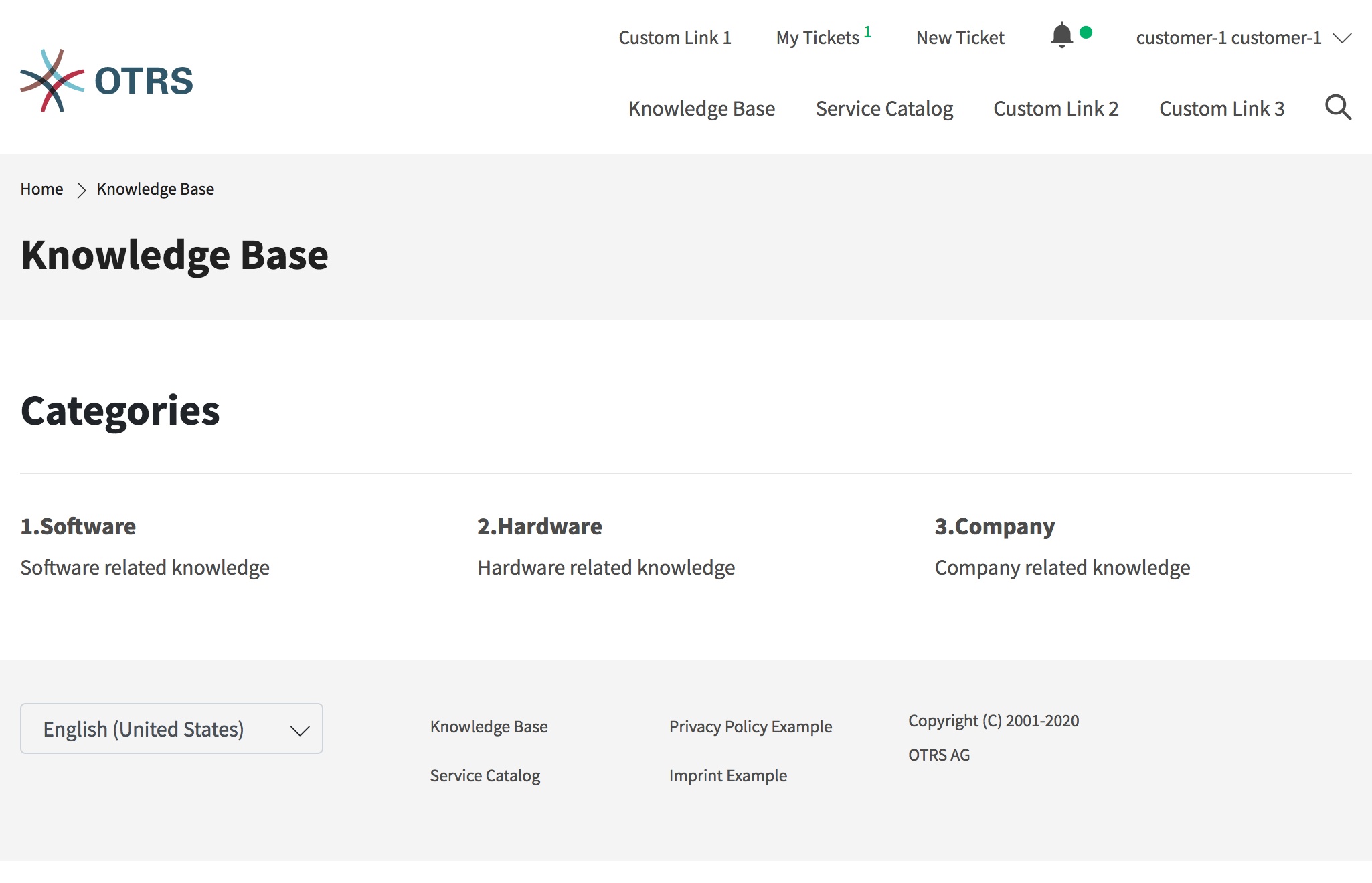 Knowledge Base Categories