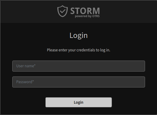 Login Box With Dark Theme