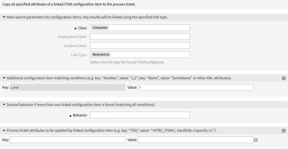 Prozessmanagement-Modul „ITSMConfigItemDataPull“