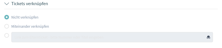 Tickets verknüpfen