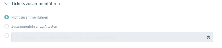 Tickets zusammenführen