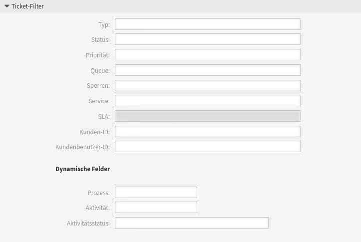 Ticket-Benachrichtigungseinstellungen - Ticket-Filter