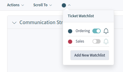 Added Ticket to Watchlist