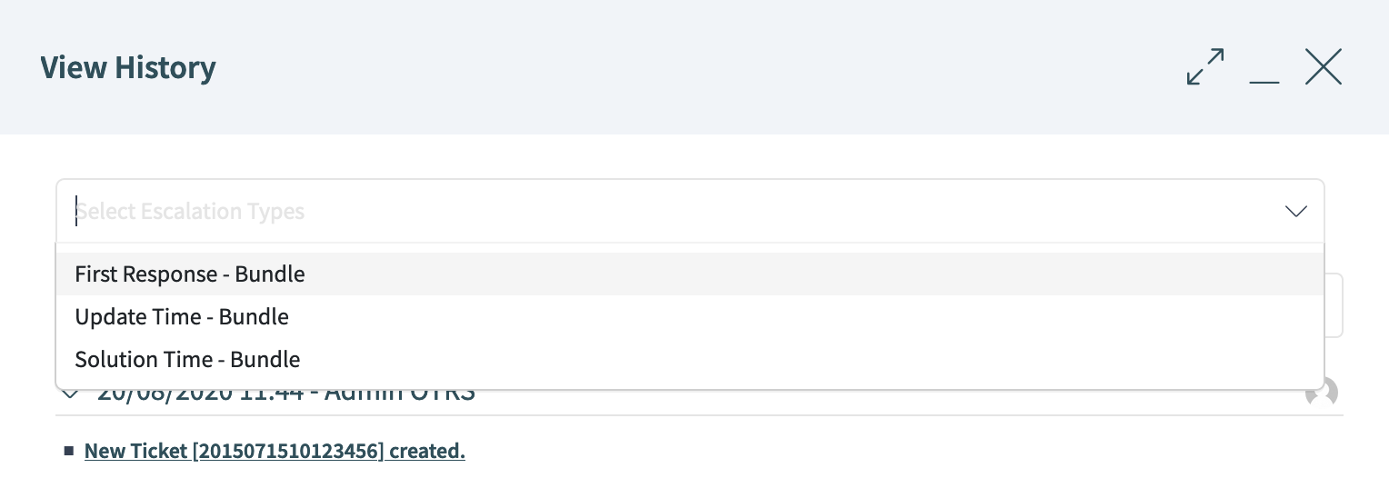 Escalation Debug Mode – Select Escalation Type