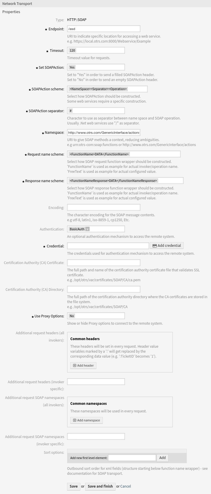 Web-Service-Einstellungen - OTRS als Requester - HTTP\:\:SOAP