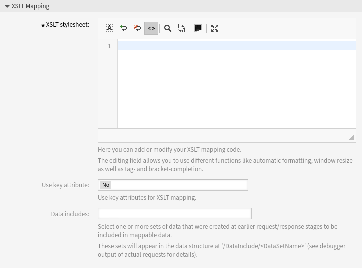 XSLT Web Service EIngehendes Mapping